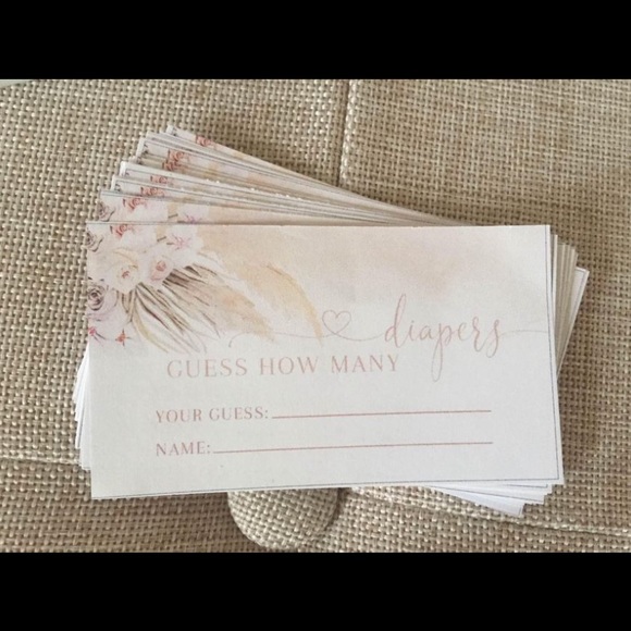 Baby Shower Games, Signs; Boho Pampas Theme - Picture 3 of 6